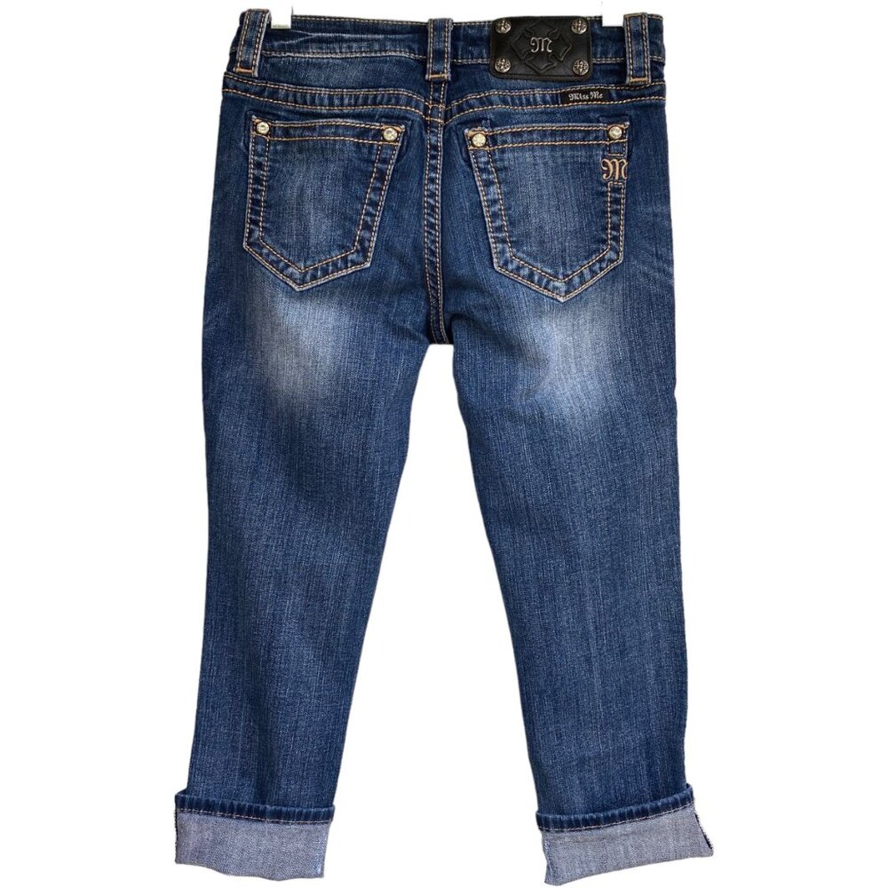 Miss Me JE5014F432 Flare Jeans Distressed Dark 26 - Picture 2 of 16